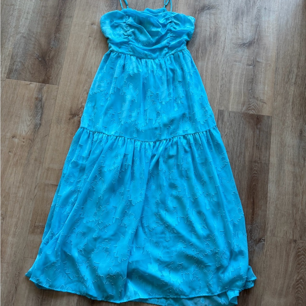 Chelsea28 Sky Blue Floral Maxi Dress